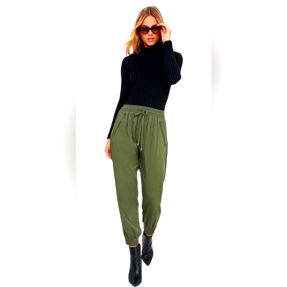 Hot Kiss Army Green Jogger Pants.